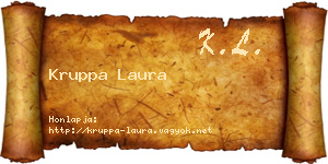 Kruppa Laura névjegykártya